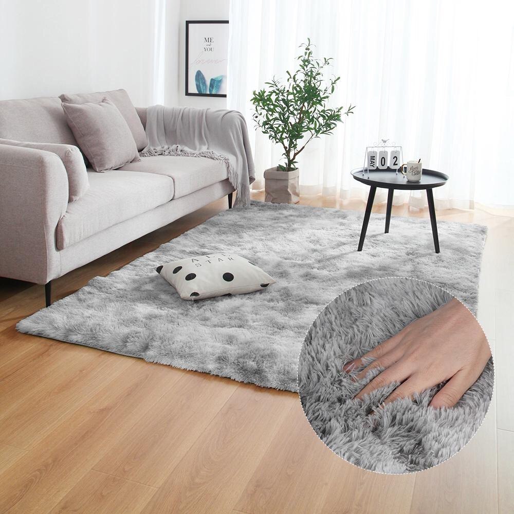 Fluffy carpet - Light grey and GREY